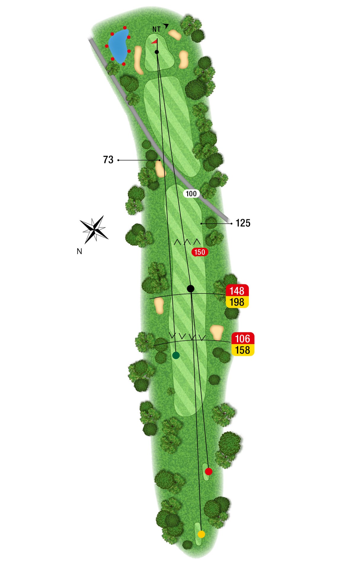 Karte und Anlagenprofil der Golfbahn 09 auf der Golfanlage Allgäuer Golf- und Landclub e.V. Ottobeuren